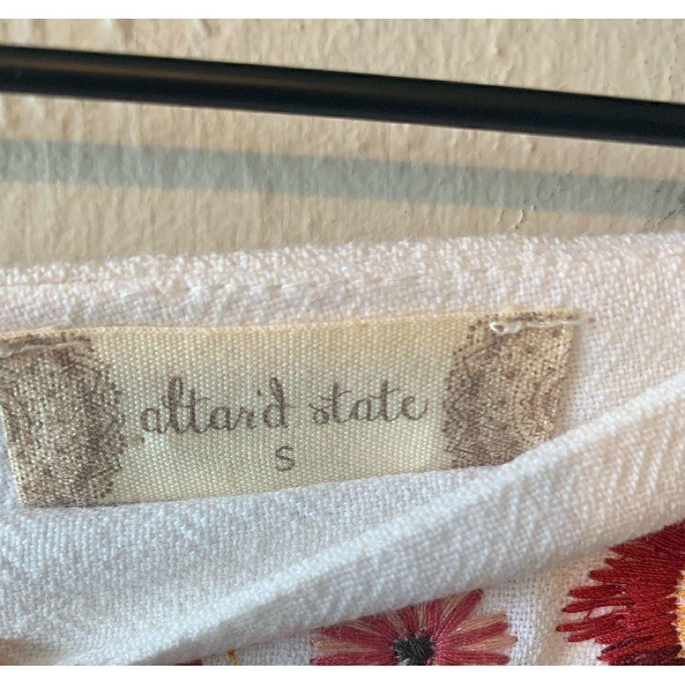 Altar'd State White Mini Skirt with Multicolor Floral Embroidery - Picture 4 of 6